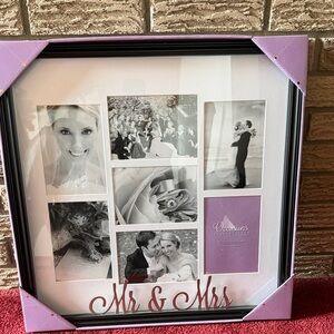 Occasion Black Frame with White Matting and Red 'Mr & Mrs' Detail